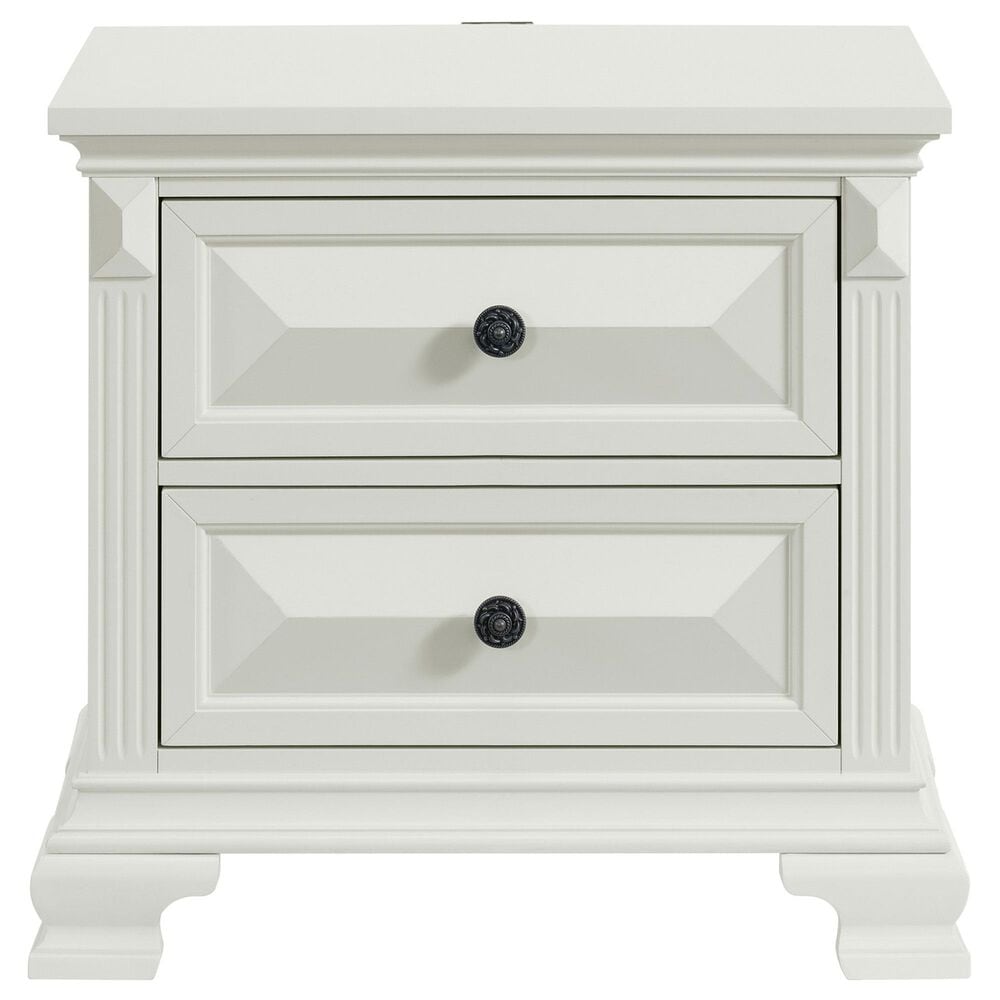Mayberry Hill Bridgestone 2-Drawer Nightstand in Antique White, , large