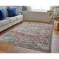 Feizy Kaia 5" x 7"9" Red and Blue Area Rug, , large