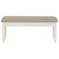 Linon Home Decor Jane Storage Bench with Light Tan Cushion in Vanilla White, , large