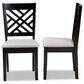 Baxton Studio Caron Side Chair with Grey Cushion in Espresso Brown (Set of 2), , large