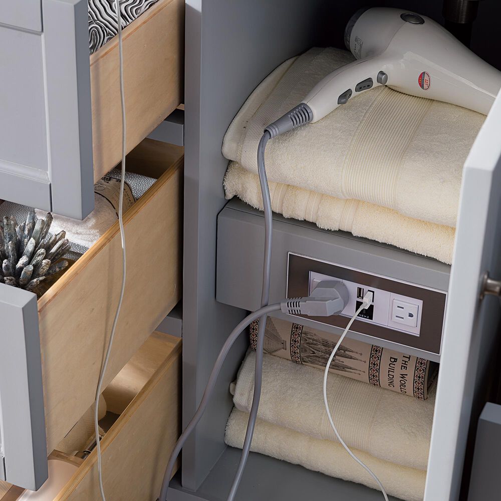 James Martin Vanities Copper Cove Encore 48" Single Bathroom Vanity in Silver Gray with 3 cm White Zeus Quartz Top and Rectangular Sink, , large