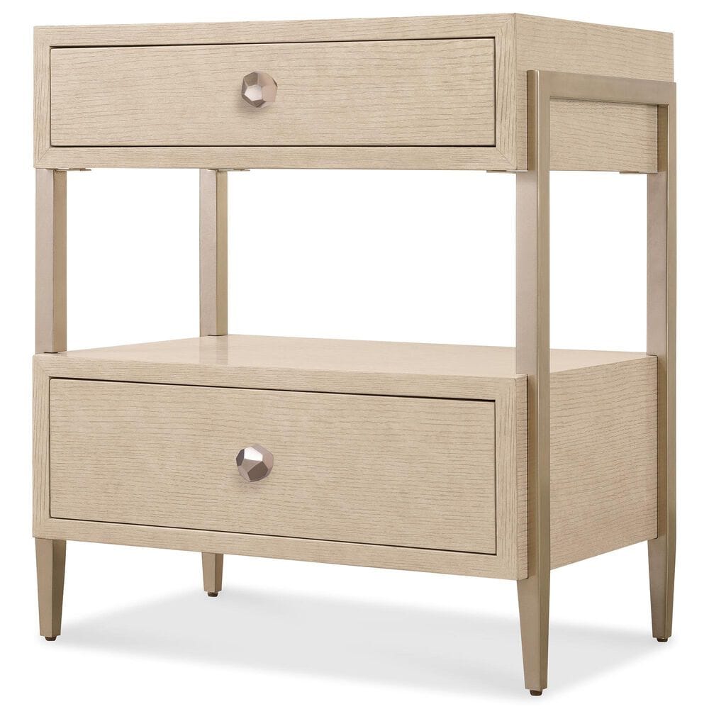 Hooker Furniture Westwood 2-Drawer Nightstand in Polished Limestone and Radiance, , large