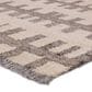 Jaipur Hadi Emir 8" x 10" Feather Gray, Bungee Cord and Almond Milk Area Rug, , large