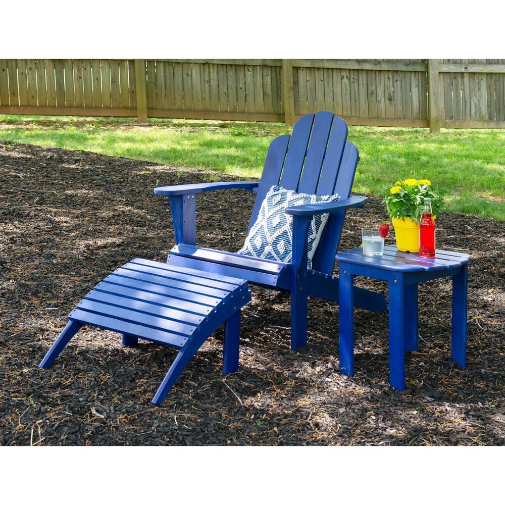 Linon Home Decor Adirondack Patio Chair in Blue, , large