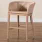Baxton Studio Papua Counter Stool in Antique White Wash and Light brown, , large