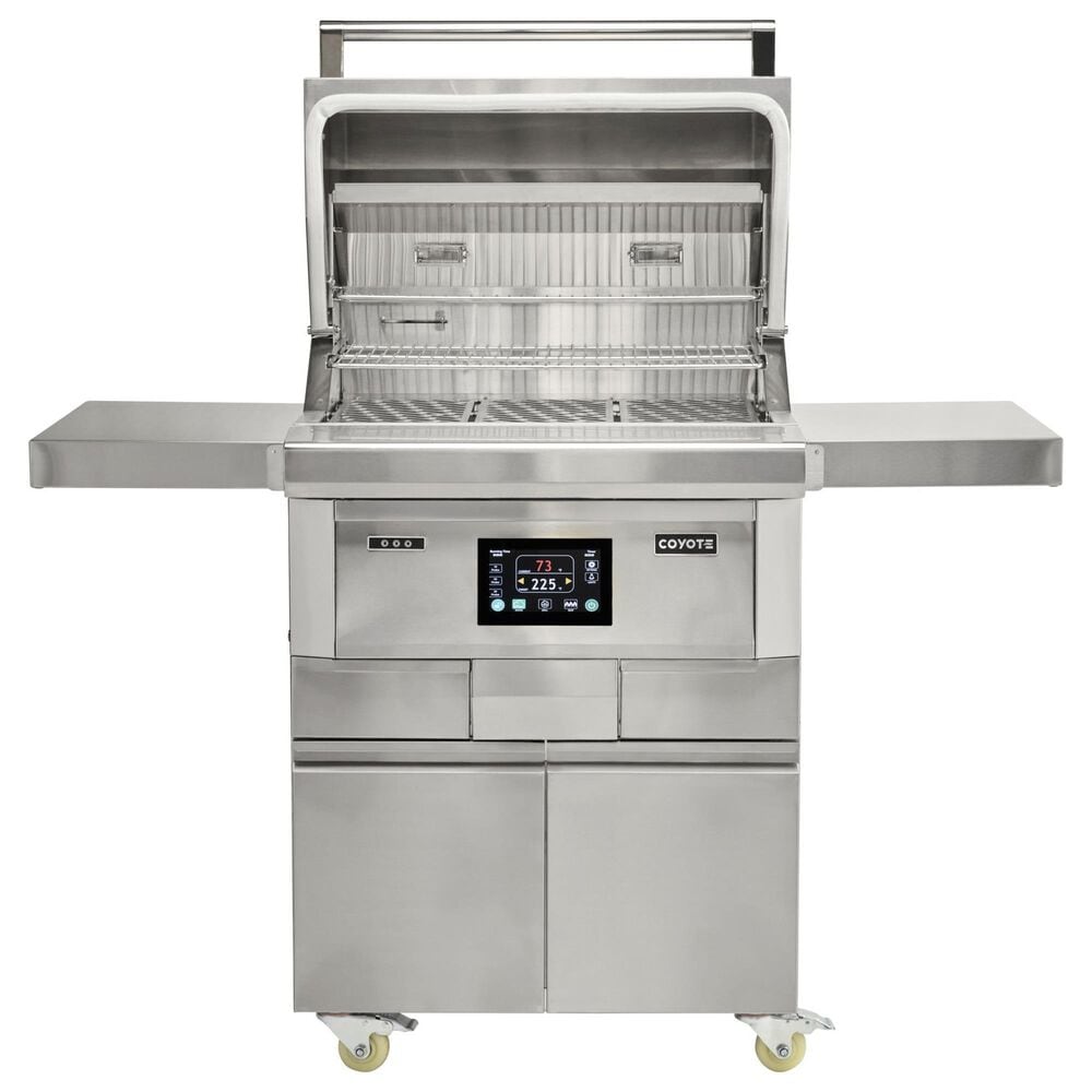 Coyote Outdoor 28&quot; Gen3 Freestanding Pellet Grill with Cart in Stainless Steel, , large