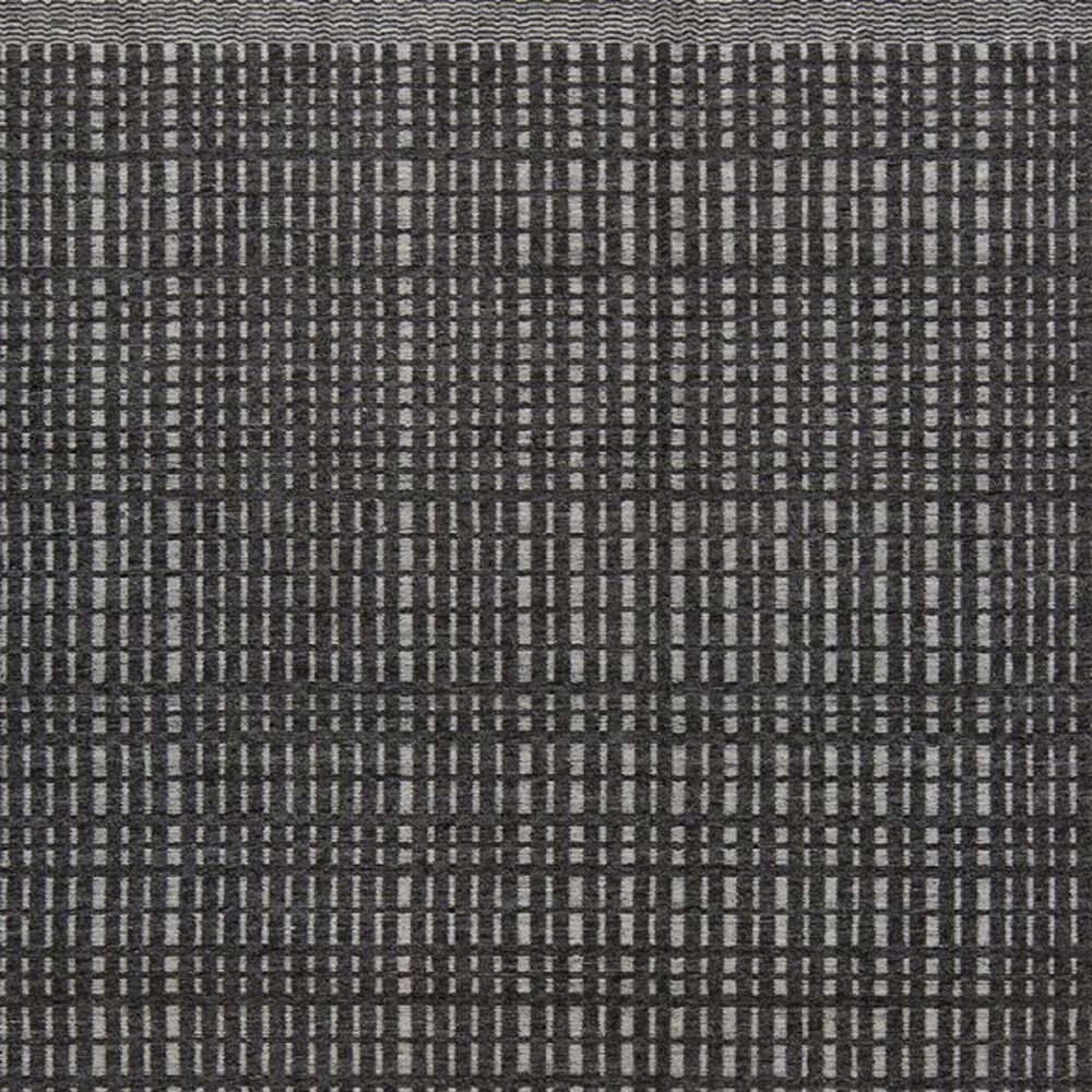 Harounian Rugs Kilim Casablanca 6&#39; x 9&#39; Silver and Charcoal Area Rug, , large