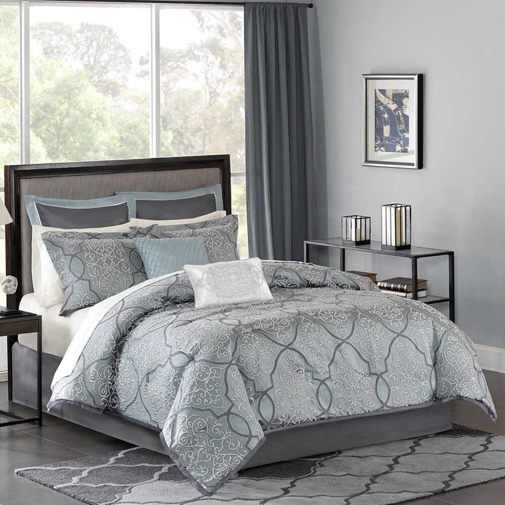 Goldstar Bedding Lavine 12-Piece Queen Comforter Set in Blue, , large