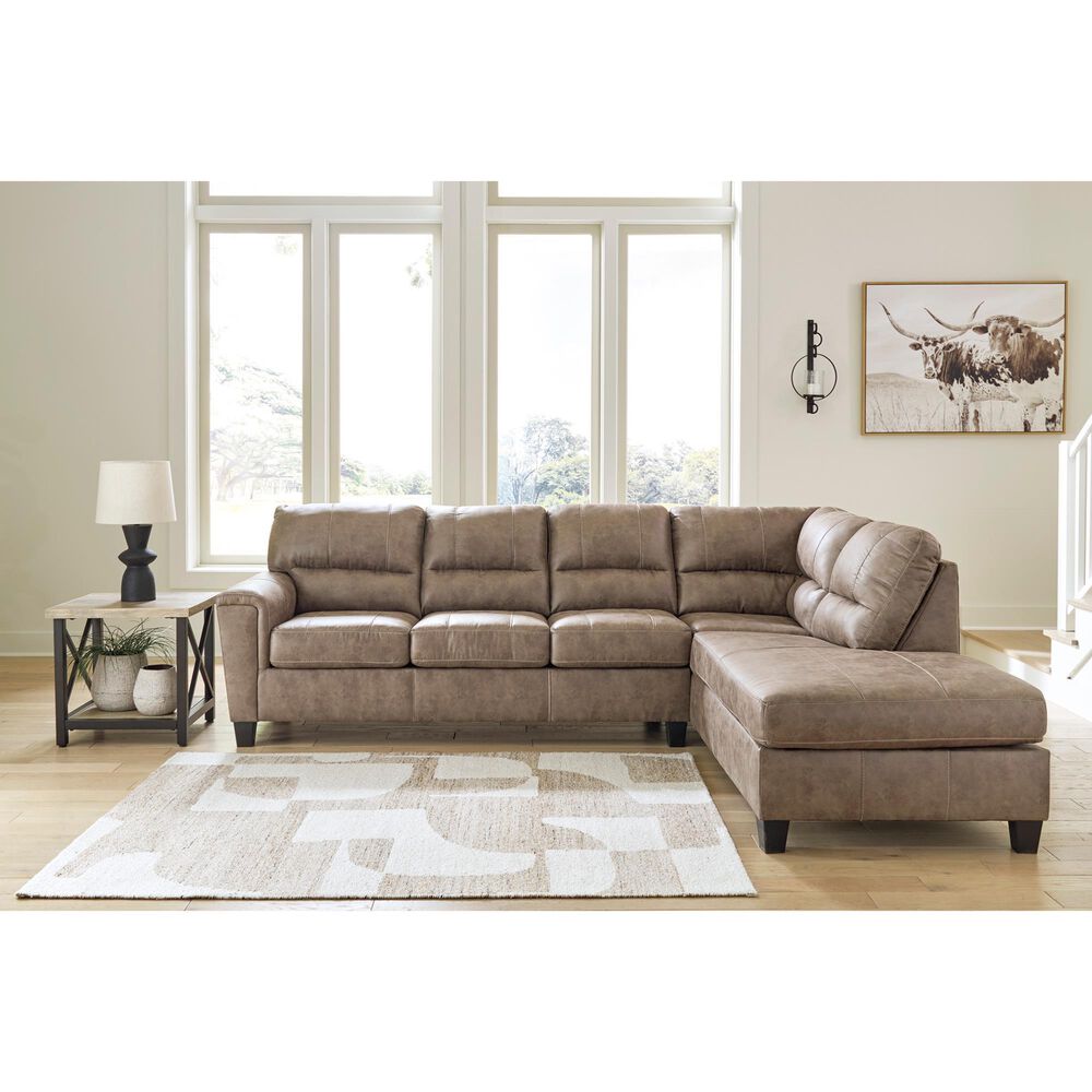Ashley Navi 2-Piece Stationary Sectional in Fossil, , large