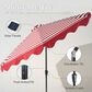 HOMLUX 10" Patio Umbrella with Adjustable Tilt and Scalloped Edge in Red, , large
