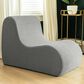 Jaxx Uptown Modern Armless Accent Chair in Boucle Dark Grey, , large