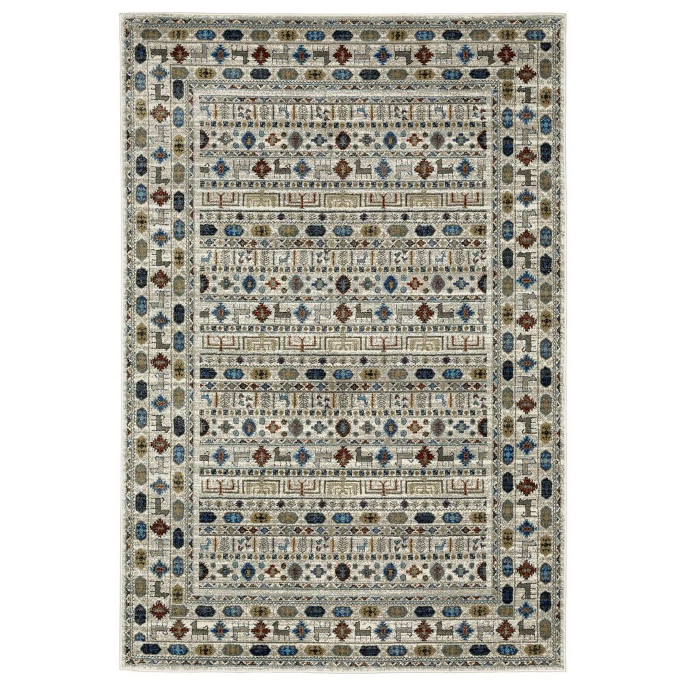 Oriental Weavers Venice 3"10" x 5"5" Ivory and Multicolor Area Rug, , large