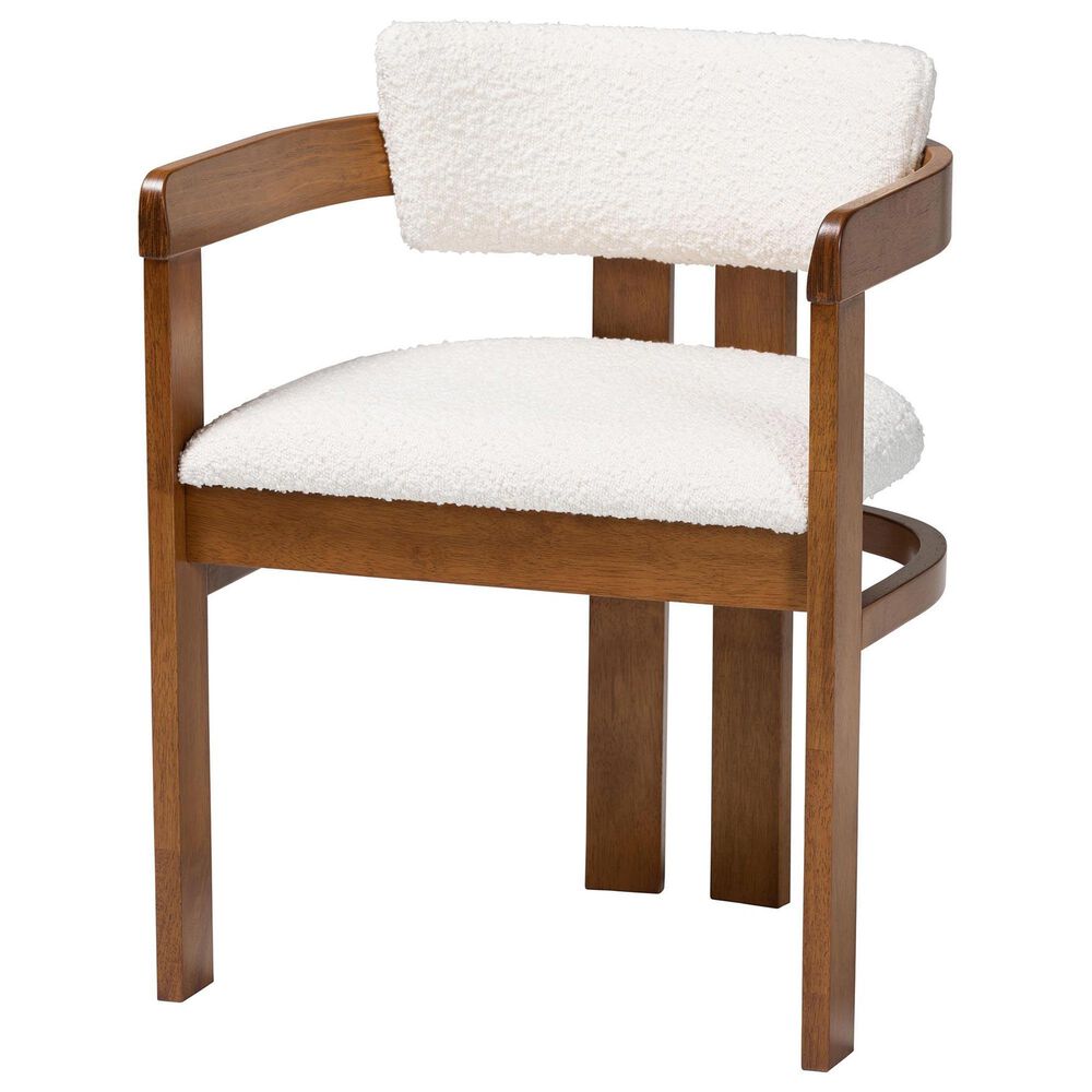 Baxton Studio Carice Arm Chair in Walnut Brown, , large