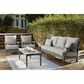 Ashley Visola Stationary Sofa with Cushion in Gray, , large