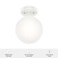 Hunter Hepburn 1-Light Semi-Flush Mount in Matte White, , large