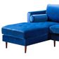 Tov Furniture Como Left Facing Sectional with Chaise in Navy Velvet, , large