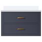 Lexora Home Castor 30" Single Bathroom Vanity in Blue with 2 cm White Quartz Top and Rectangular Sink, , large