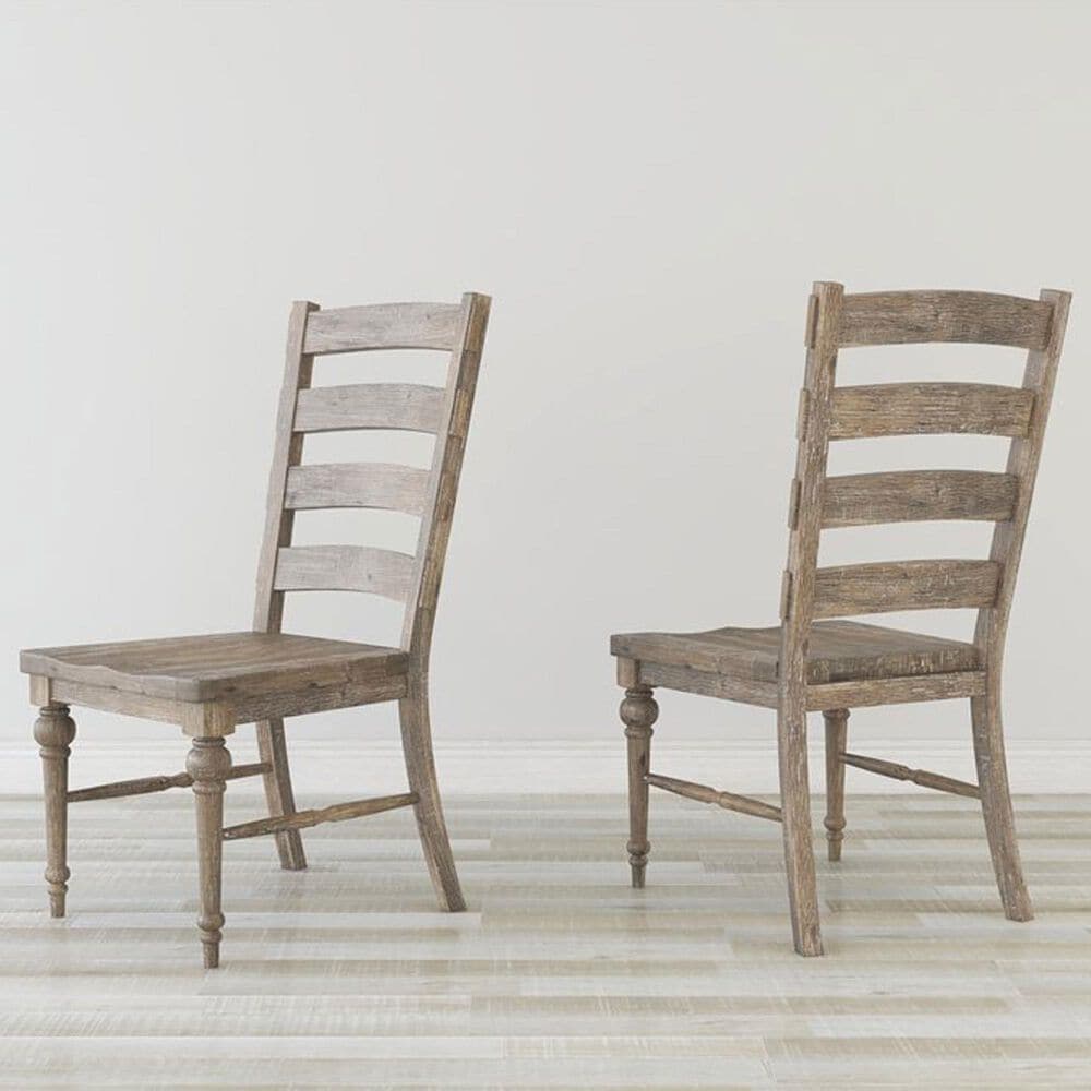 Emerald Home Furnishings Interlude Side Chair with Ladder Back in Sandstone Buff &#40;Set of 2&#41;, , large
