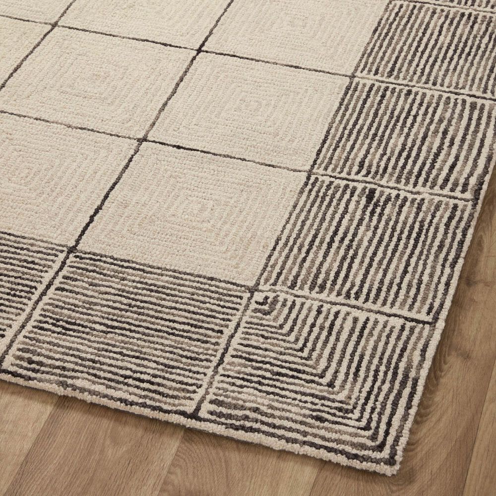 Chris Loves Julia x Loloi Francis 2&#39; x 5&#39; Cream and Black Area Rug, , large
