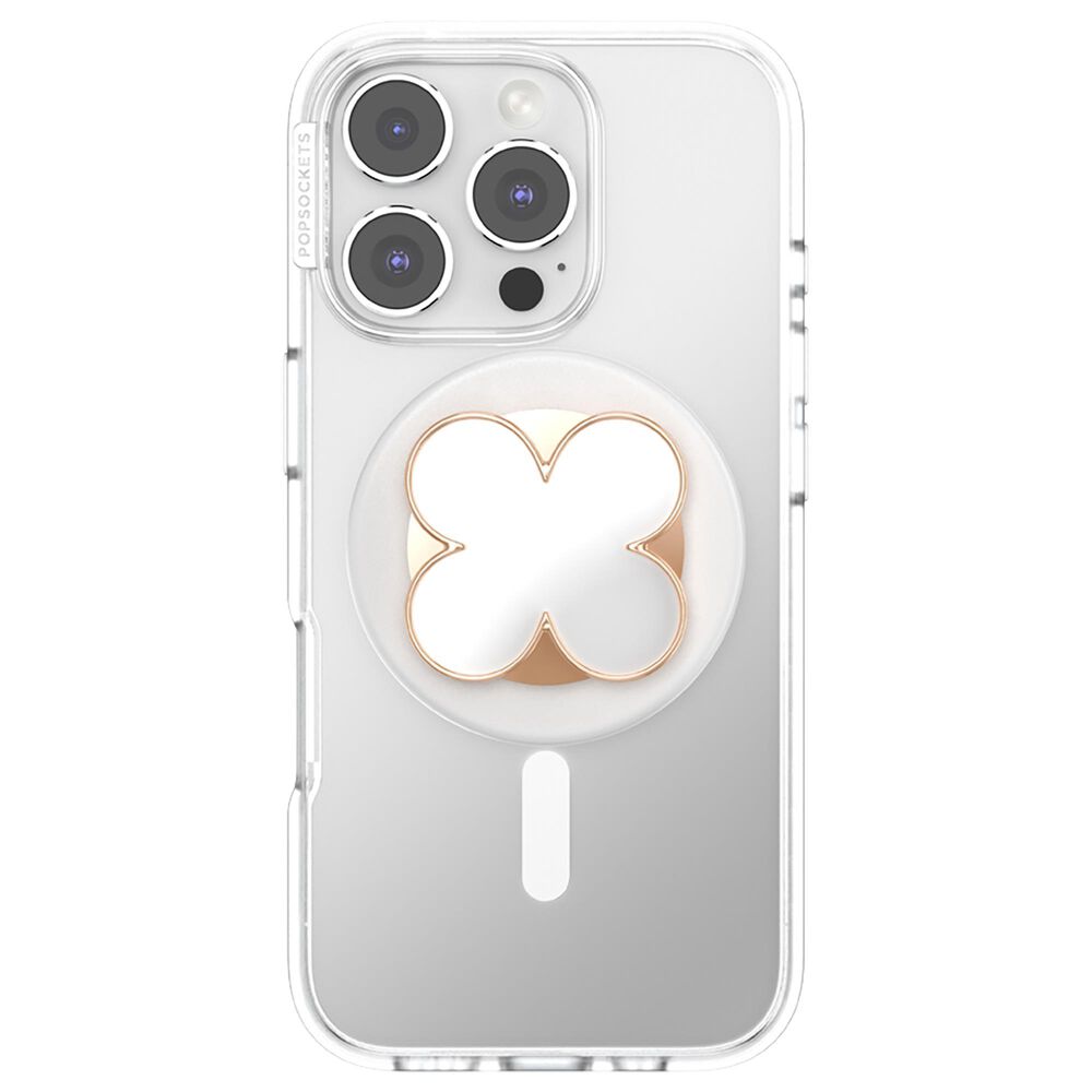 PopSockets MagSafe Circle PopGrip in Enamel Clover Rose Gold, , large