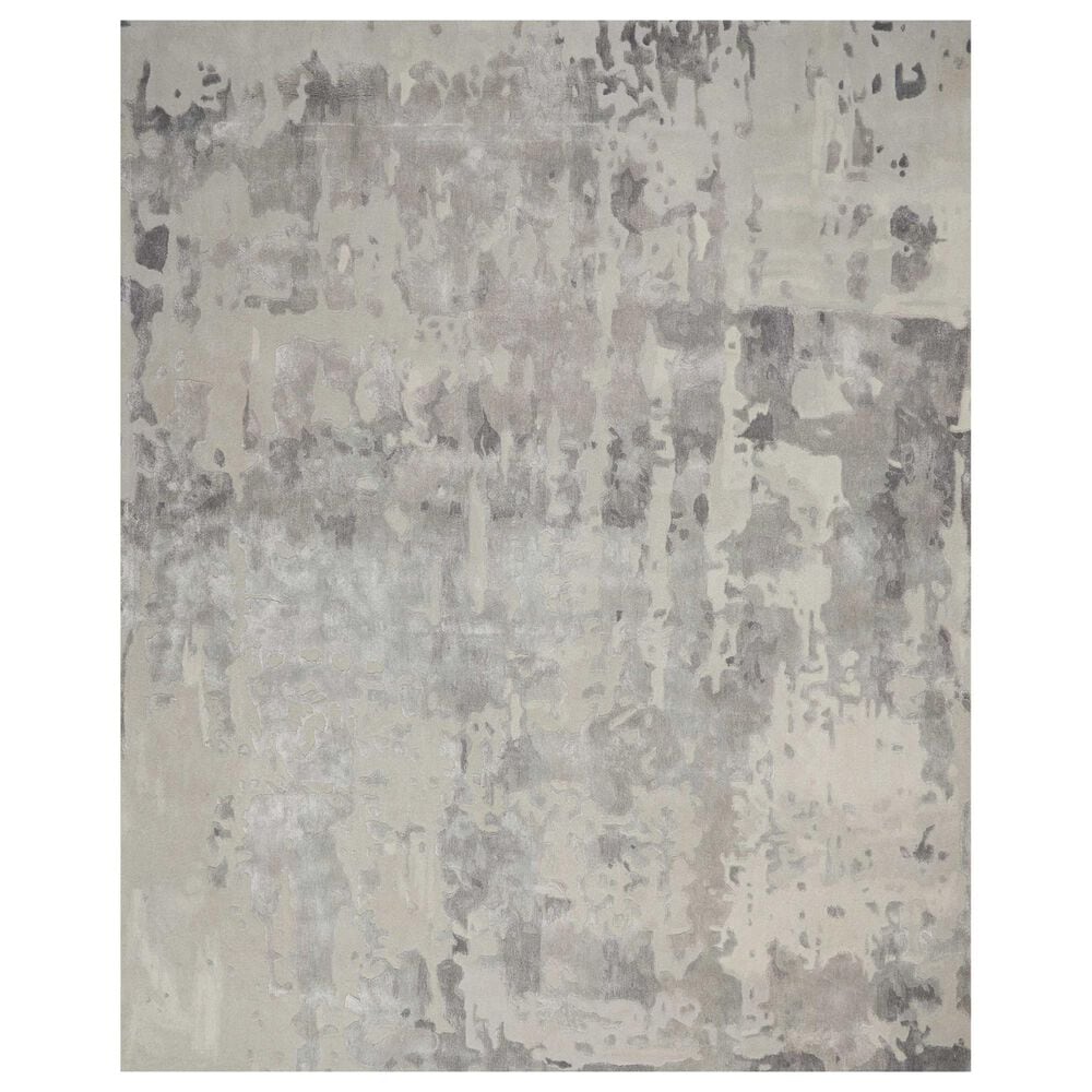 Nourison Prismatic PRS12 7"9" x 9"9" Silver and Grey Area Rug, , large