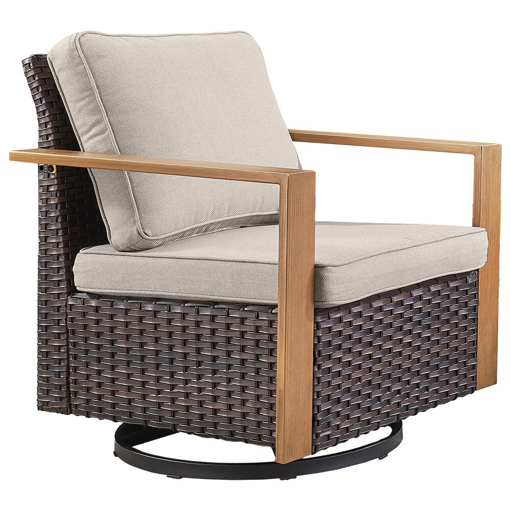 Sunwell Garden 6-Piece Patio Fire Pit Set in Beige, , large