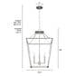 Hunter Laurel Ridge 18" 4-Light Lantern in Brushed Nickel, , large
