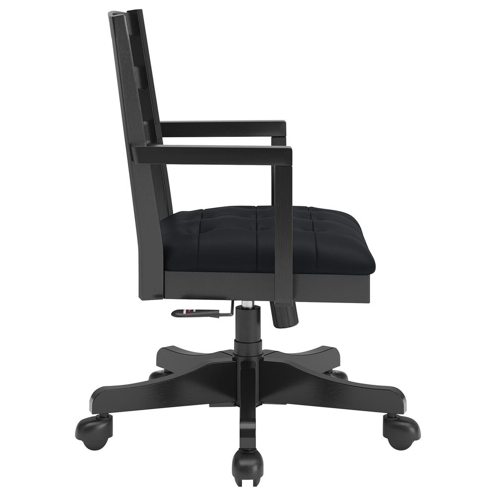 Ashley Wildenauer Swivel Desk Chair in Warm Satin Black, , large