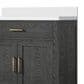 Lexora Home Abbey 36" Single Bathroom Vanity in Black Oak with 2 cm White Quartz Top and Rectangular Sink, , large