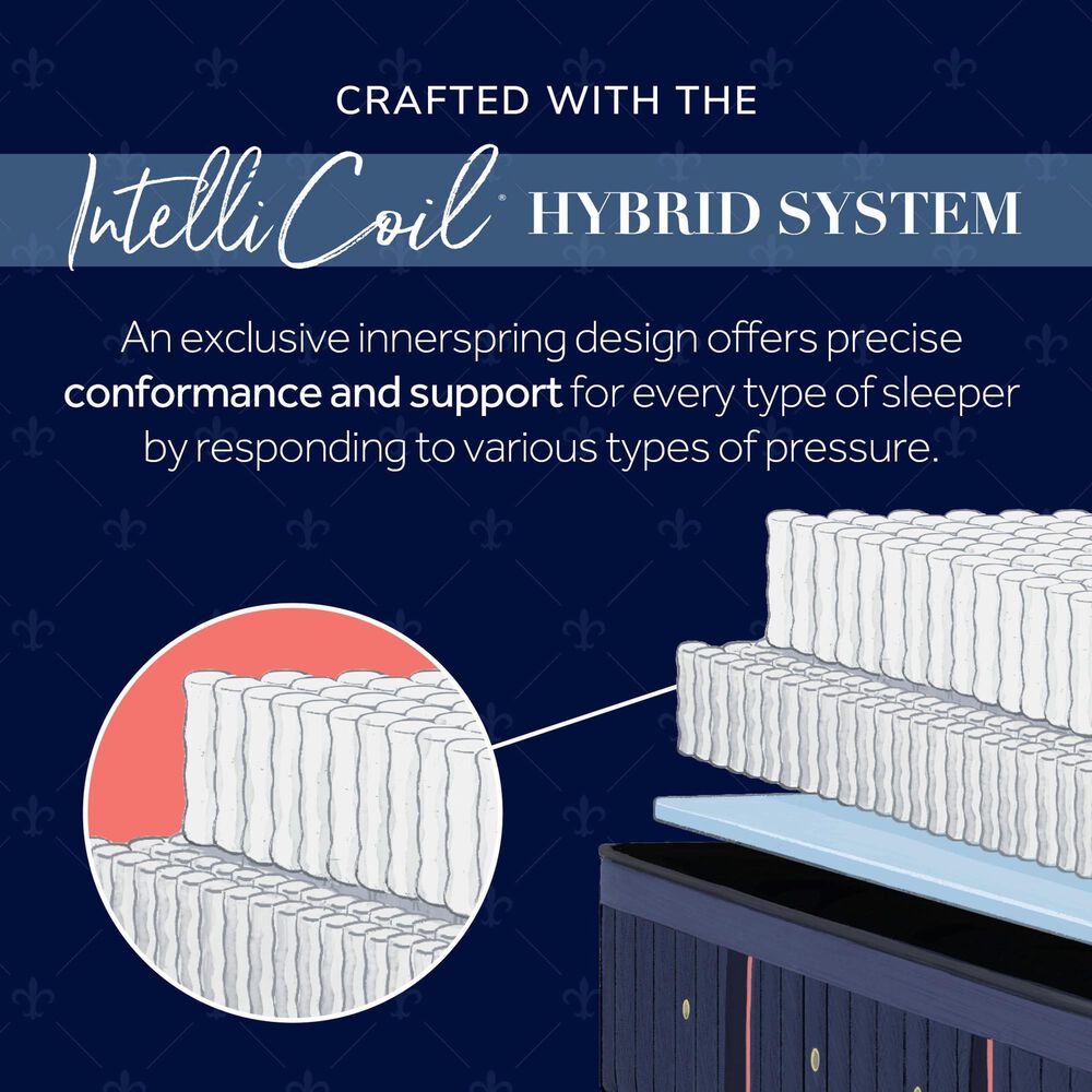 Stearns &amp; Foster Lux Estate Elite Firm Hybrid California King Mattress with Low Profile Box Springs, , large