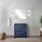 Lexora Home Lafarre 30" Single Bathroom Vanity in Navy Blue with 2 cm White Quartz Top and Rectangular Sink, , large