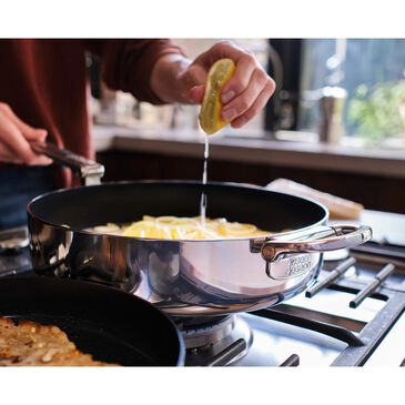 Joseph Joseph Space Steel 11" Non-Stick Frying Pan with Folding Handle and Lid in Stainless Steel, , large