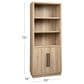 Riva Ridge Harman 3-Piece Executive Desk with Bookcase and File Cabinet Set in Creamy Natural, , large