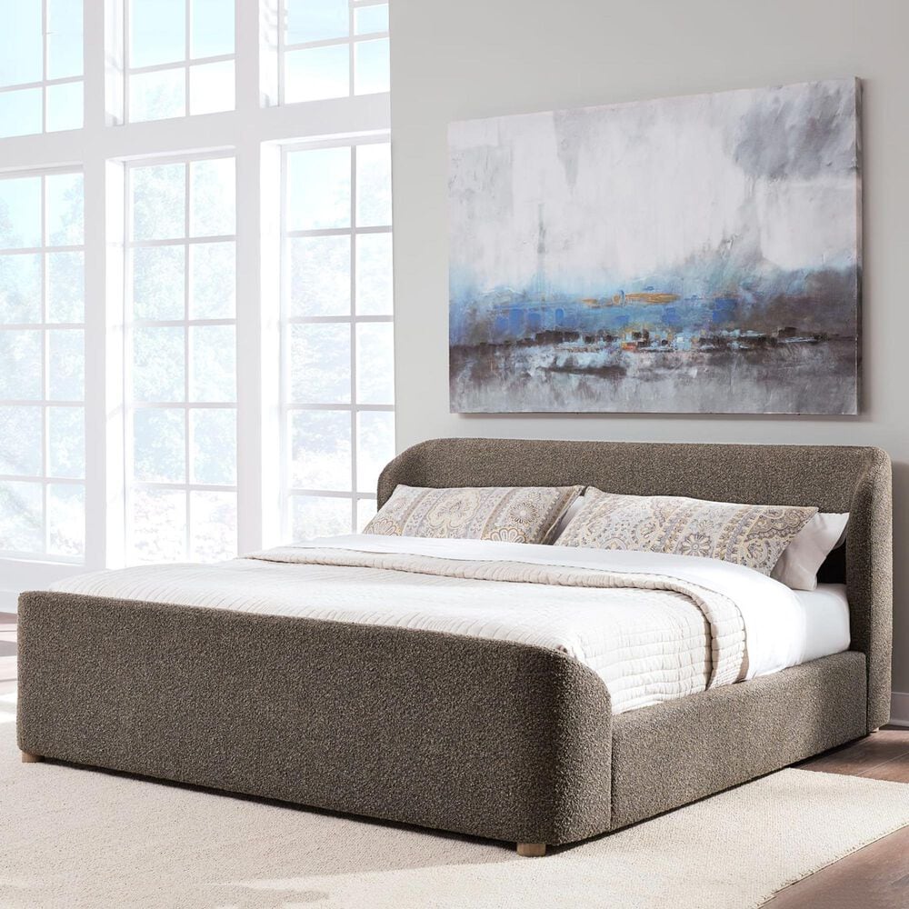 Urban Home Kiki Upholstered Platform Bed in Pumpernickel Boucle (2026), , large