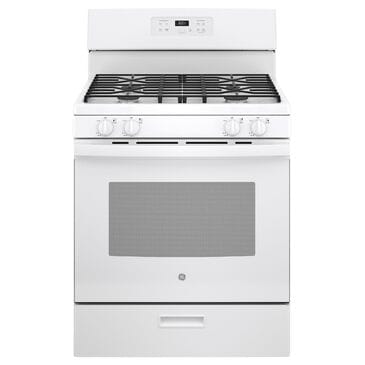 GE Appliances 30" Freestanding Gas Range with Electronic Touch Controls in White, , large
