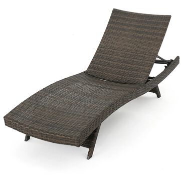 Noble House Joyce Patio Chaise Lounge in Mix Mocha, , large