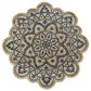 L&R Resources Synergy 4" Round Tan and Indigo Blue Area Rug, , large