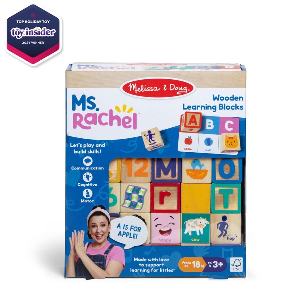 Melissa & Doug Ms. Rachel Blocks + Activity Cards, , large