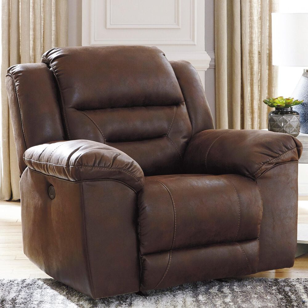 Ashley Stoneland Power Rocking Recliner in Chocolate, , large