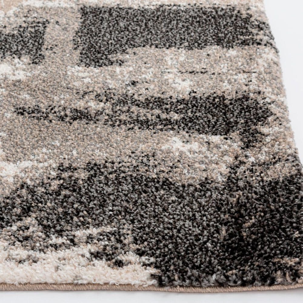 Central Oriental Tulsa Brunsville 5' x 7'3" White Sand and Armor Grey Area Rug, , large