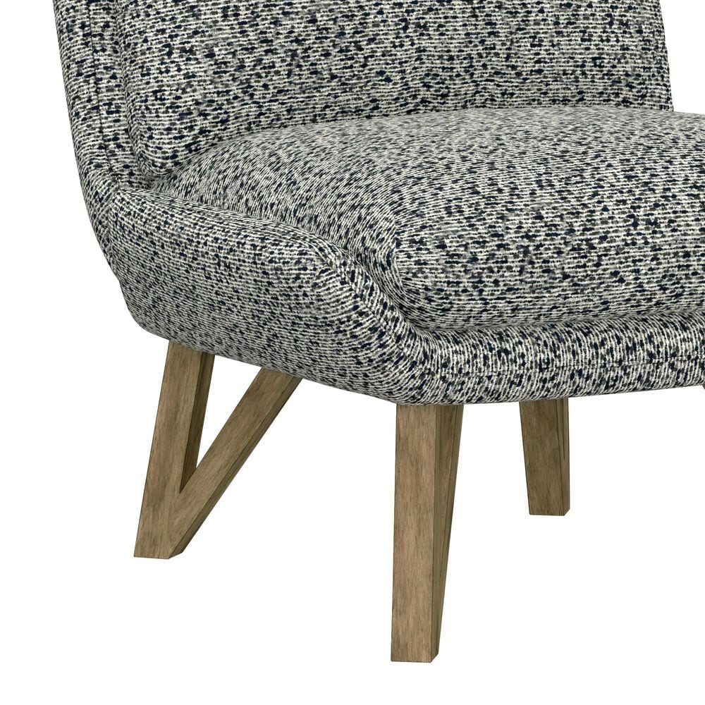Golden Wave Furniture Emerson Armless Accent Chair in Speckled Navy, , large