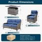 Sunwell Garden 4-Piece Firepit Set in Navy, , large