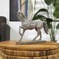 Maple and Jade Prancing Horse Decorative Sculpture in Distressed Beige, , large