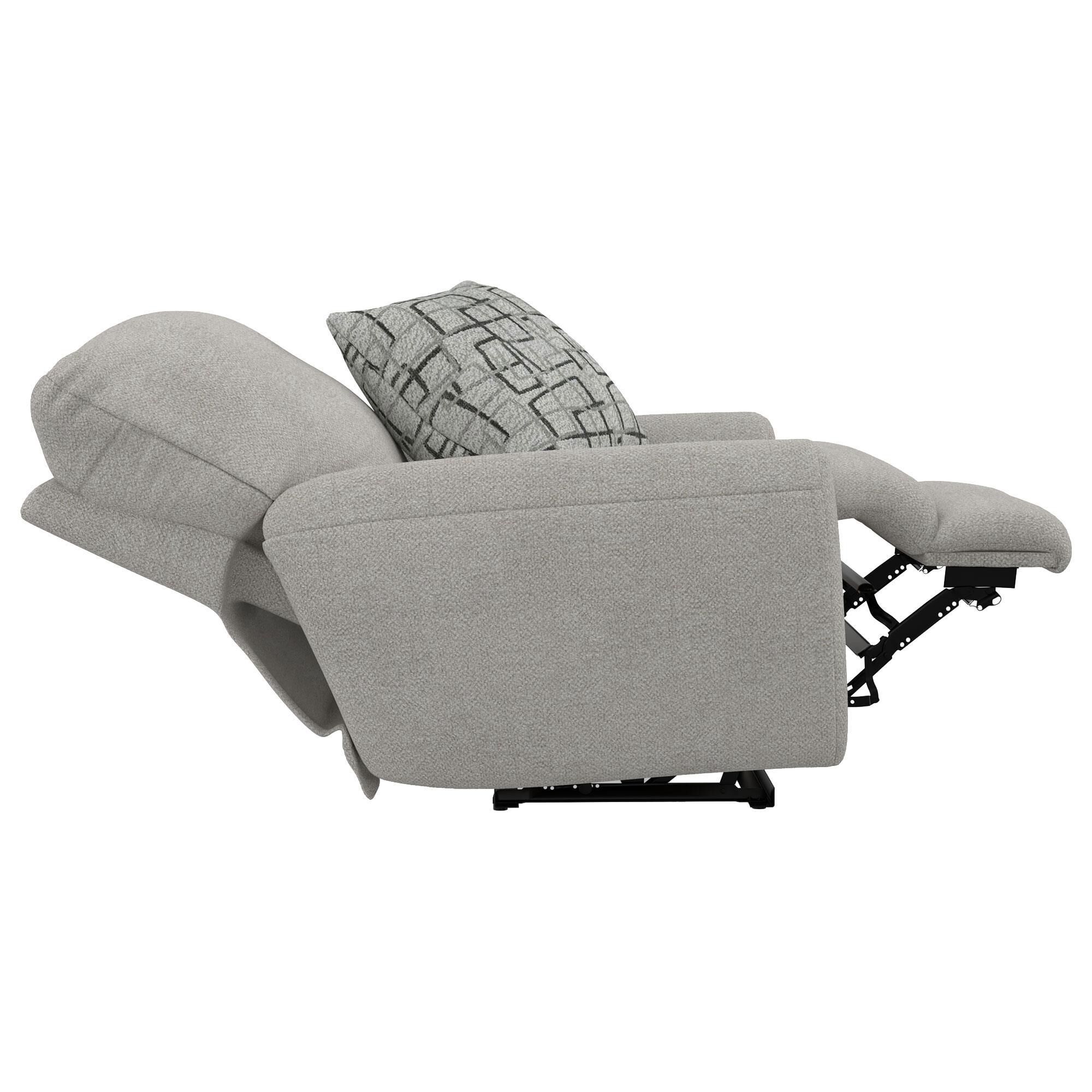 Catnapper Maxwell Power Deep Seat Lay Flat Recliner in Cream