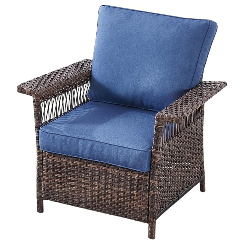 Sunwell Garden 5-Piece Patio Conversation Set with Stationary Chairs in Navy, , large