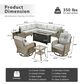 HOMLUX 11-Piece Outdoor Modular Sofa Conversation Set in Gray, , large