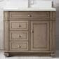 James Martin Vanities Bristol 36" Single Bathroom Vanity in Whitewashed Walnut with Single Hole 3 cm White Zeus Quartz Top and Rectangular Sink, , large