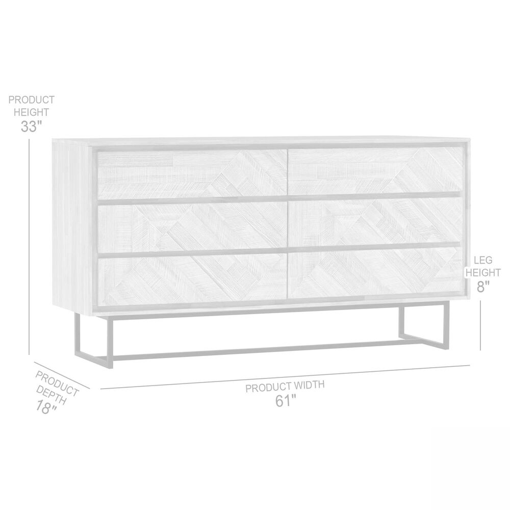 Blue River Peridot 6 Drawer Dresser in Natural Acacia Wood, , large