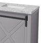 Lexora Home Marsyas 84" Double Bathroom Vanity in Dark Grey with White Carrara Marble Top and Rectangular Sinks, , large