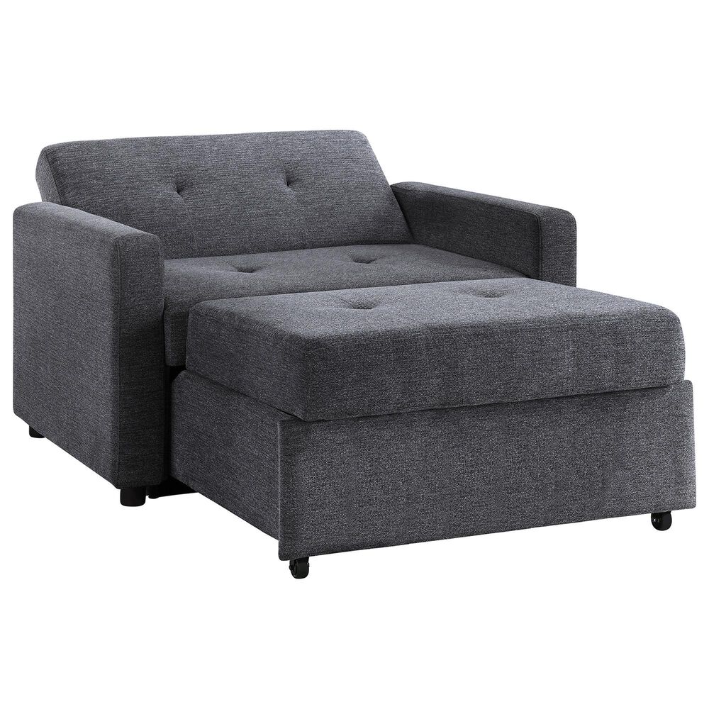 Steve Silver Convertible Sleeper Chair in Gray, , large